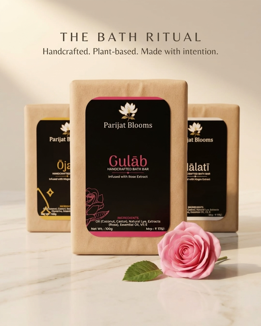 Gulāb Handcrafted Bath bar