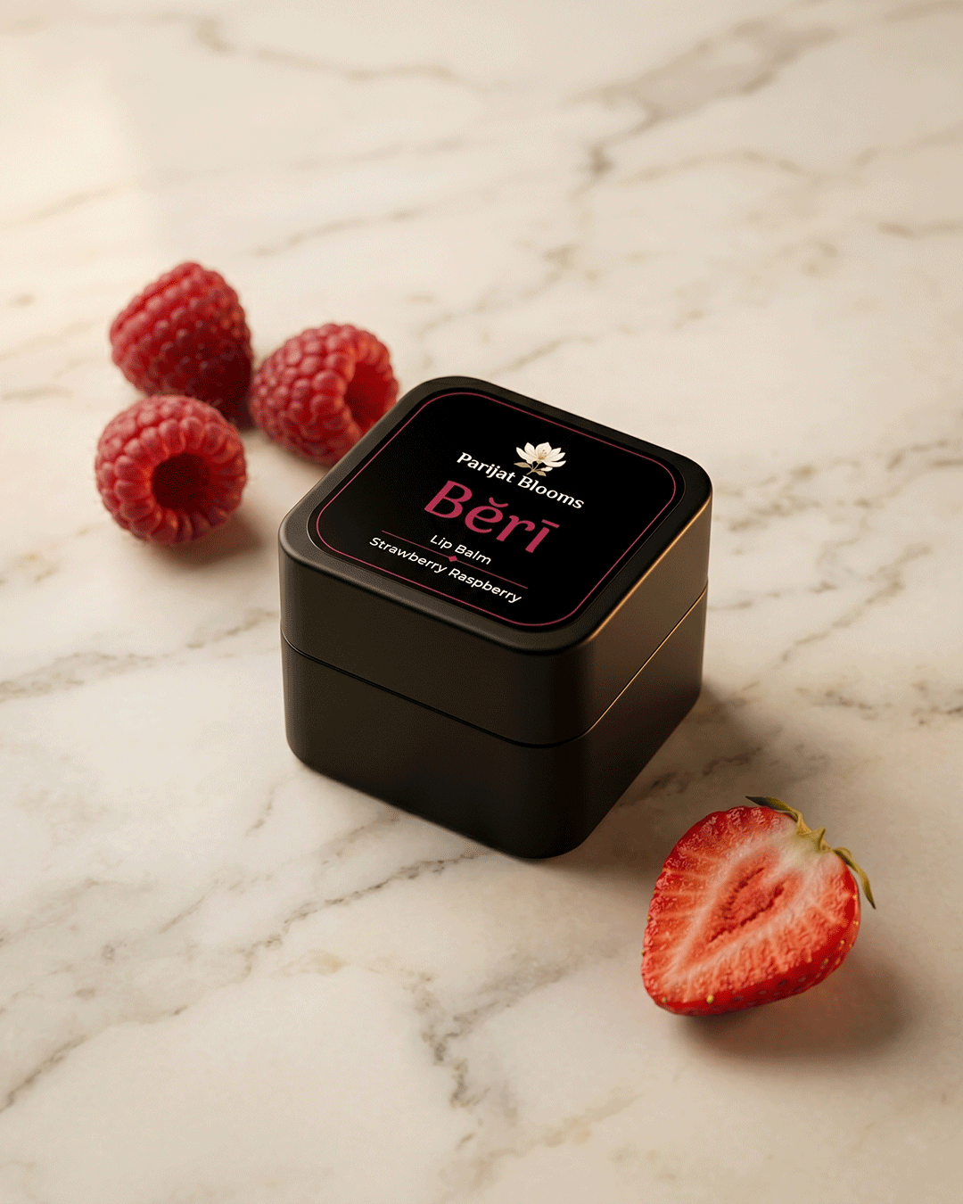 Bĕri Raspberry Strawberry Lip Balm